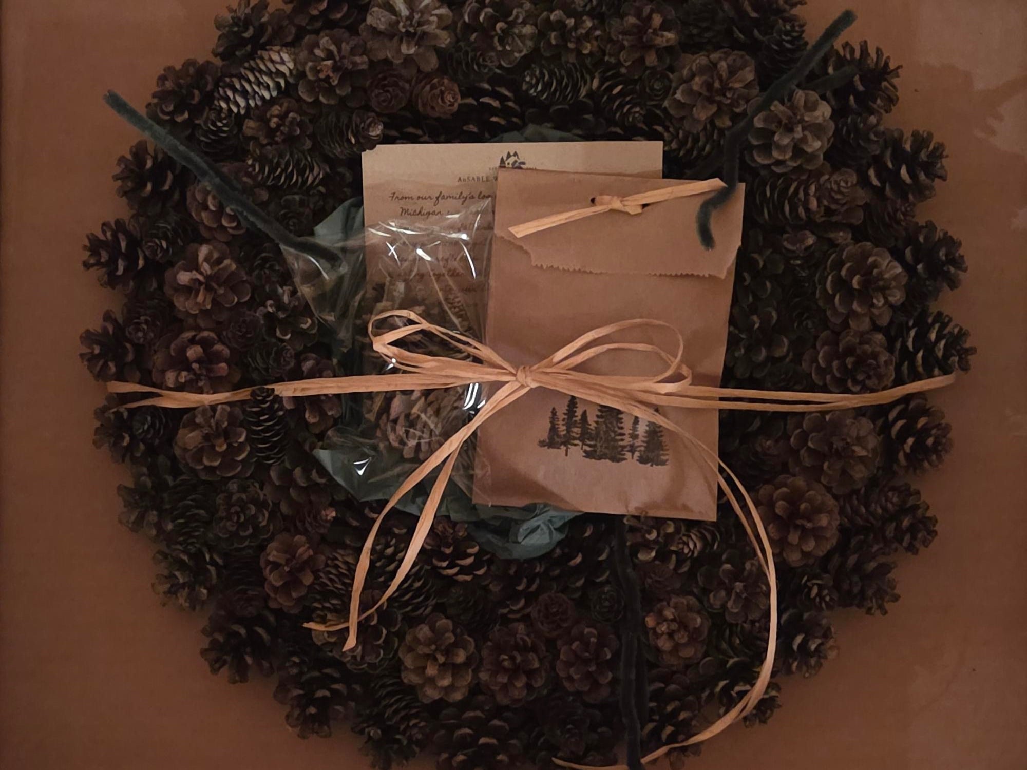 pinecone_wreath_ausable_wreath_company_packaging_brown