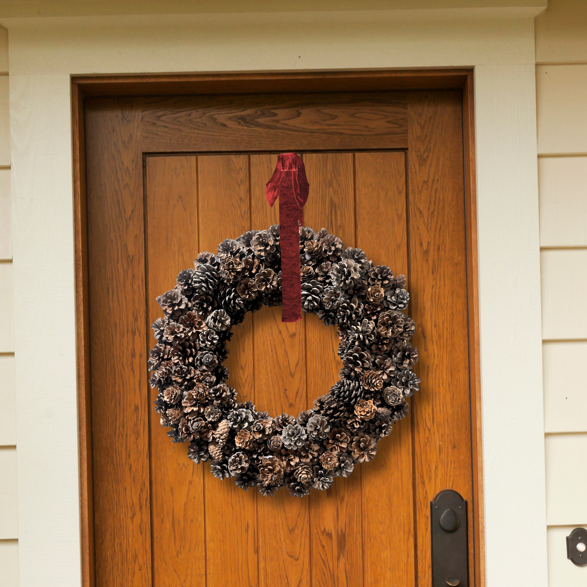 pinecone_wreath_christmas_holiday_ausable_red_brown_16inch_17inch_front_view